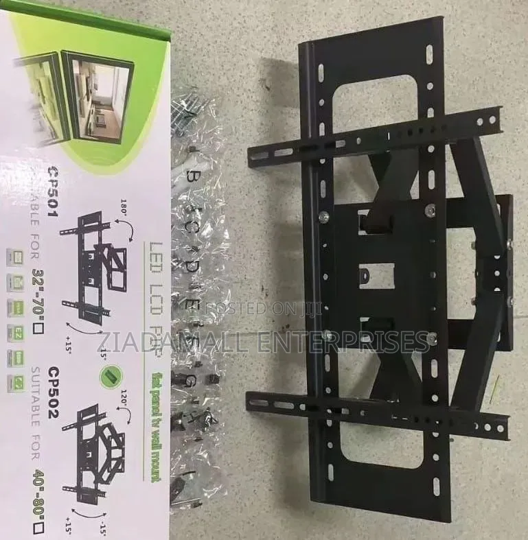 Heavy-Duty Double Arm Tv Mount – Supports Up to 85” Screens