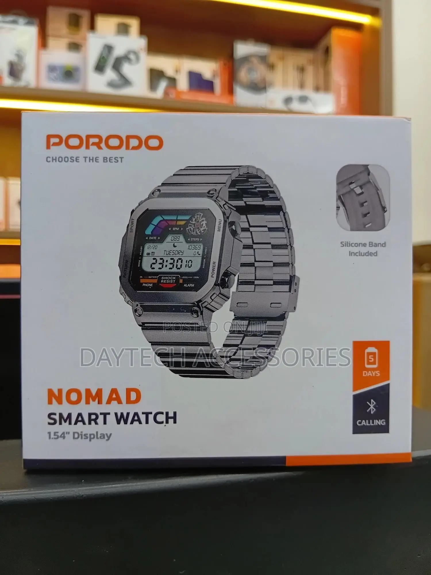 Porodo Nomad Smart Watch 1.54" Screen 290mah Battery Capacity