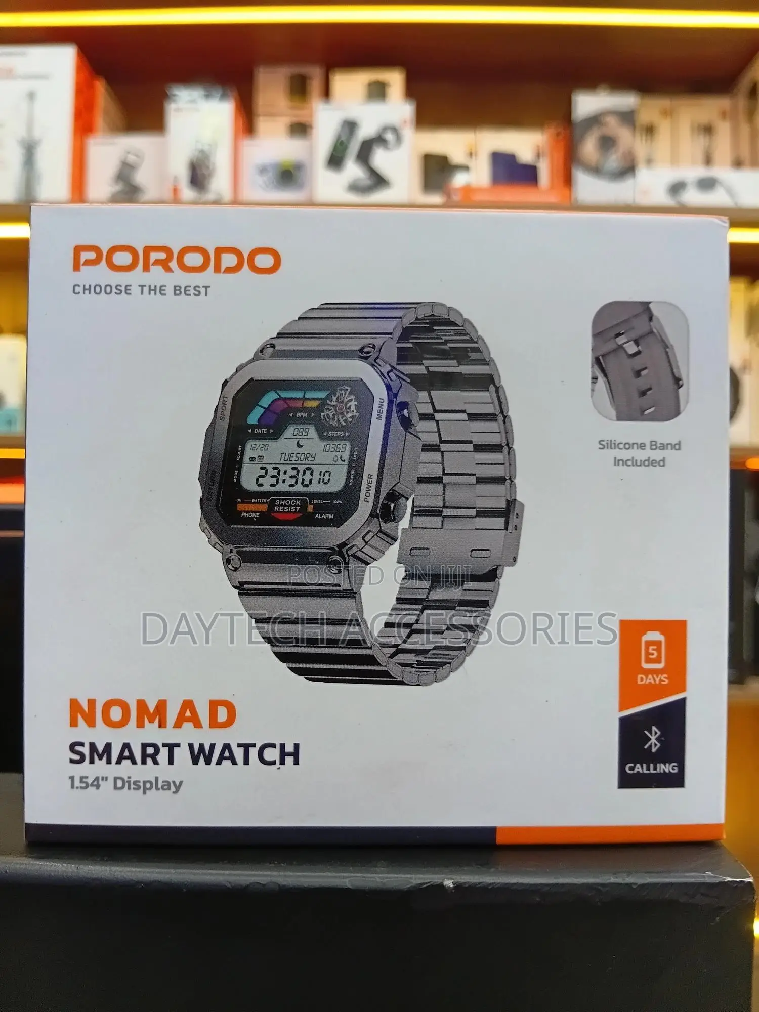 Porodo Nomad Smart Watch 1.54" Screen 290mah Battery Capacity