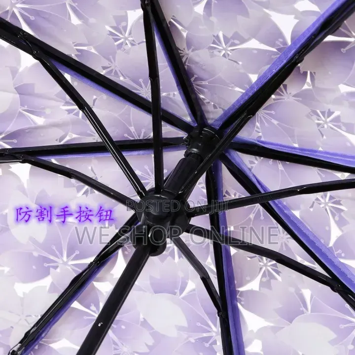 Transparent Cherry Floral Umbrella