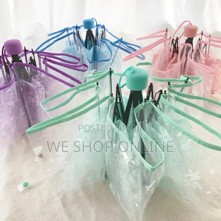 Transparent Cherry Floral Umbrella