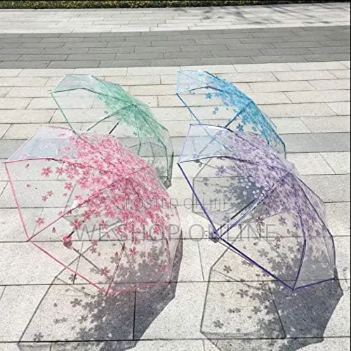 Transparent Cherry Floral Umbrella