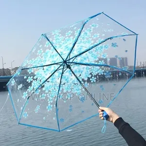Transparent Cherry Floral Umbrella