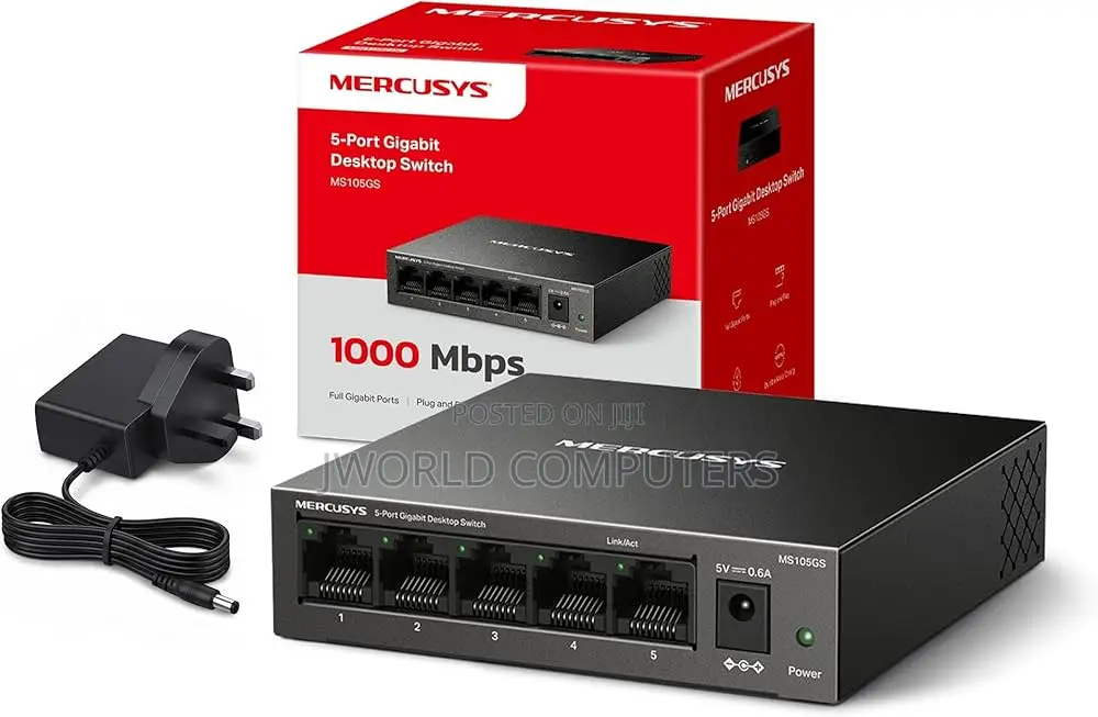 Mercusys Ms105gp 5-Port Gigabit Desktop Switch With 4-Port Poe+