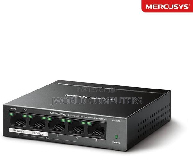 Mercusys Ms105gp 5-Port Gigabit Desktop Switch With 4-Port Poe+ - thumbnail 3
