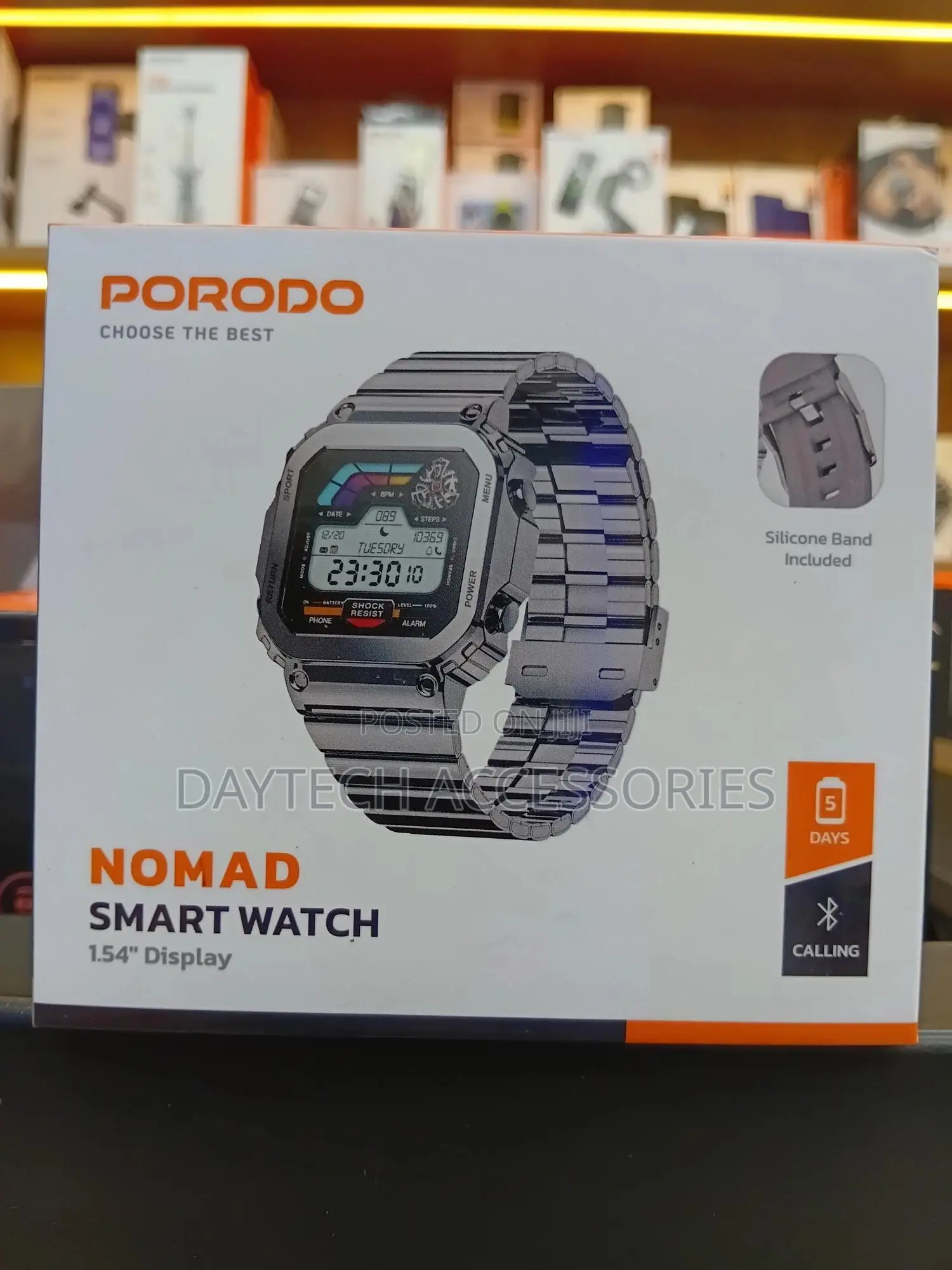 Porodo Nomad Smartwatch: 1.54" Display 5-Day Battery Life
