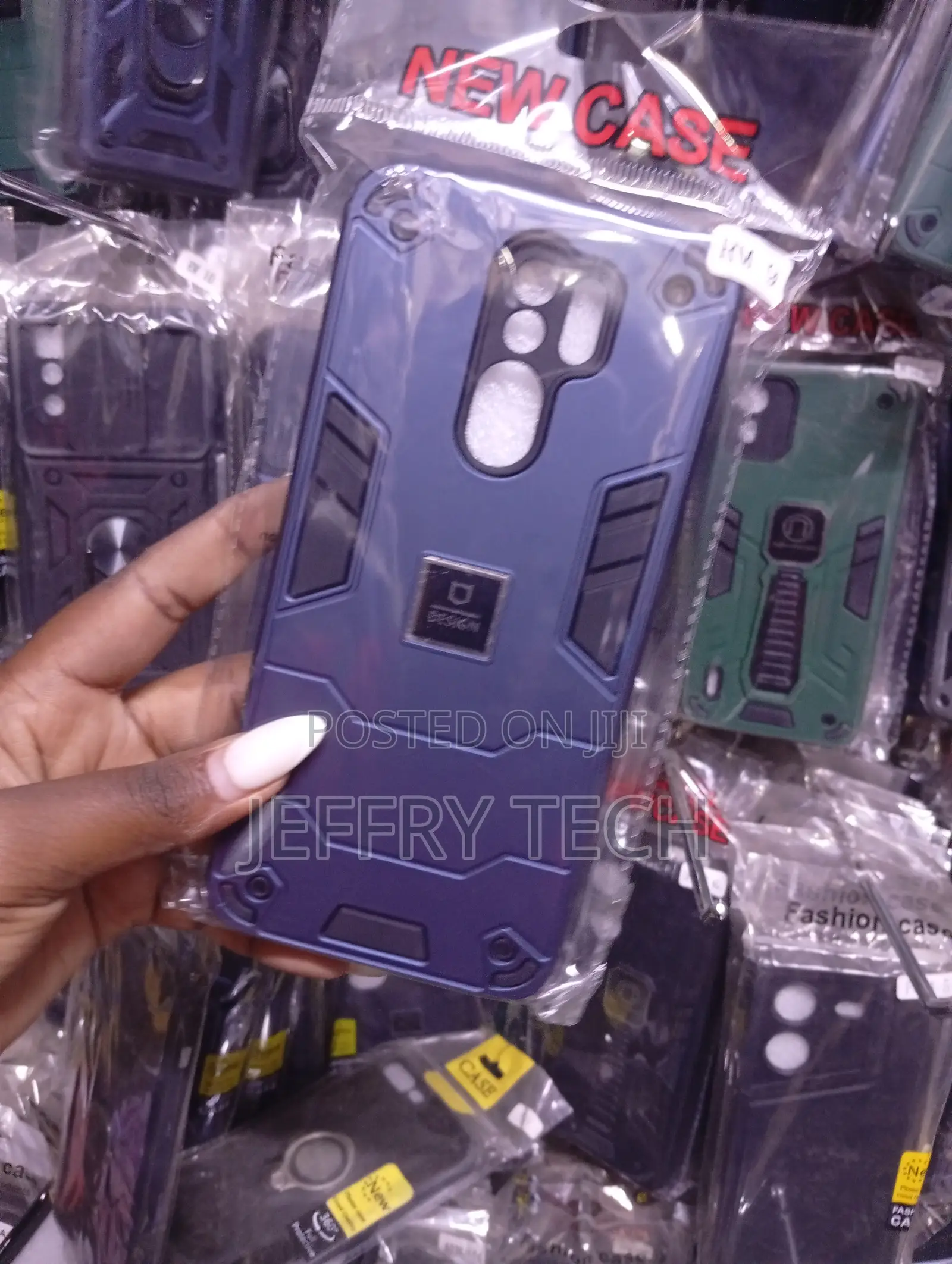 Armor Rugged Black Phone Case Designed for the Xiaomi Redmi 9.