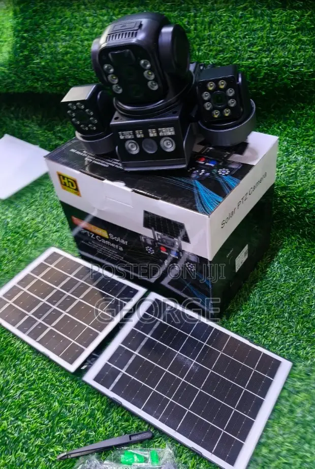 Solar Powered CCTV Camera 4g V380 Dual Solar Panels