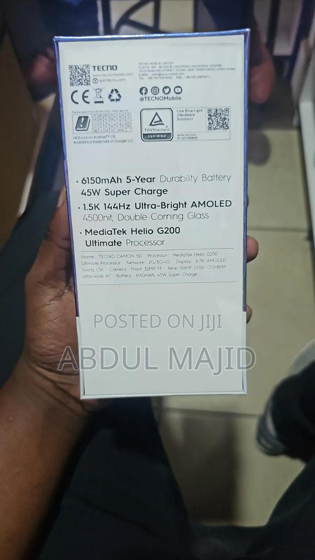New Tecno Camon 50 256 GB Black - thumbnail 2
