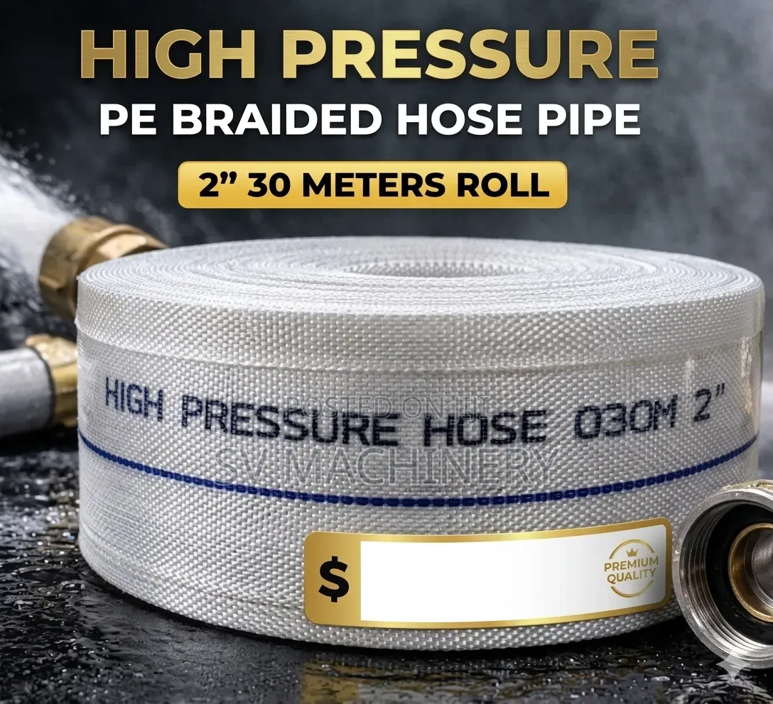 Heavy Duty High Pressure Pe Braided Hose 2" 30m