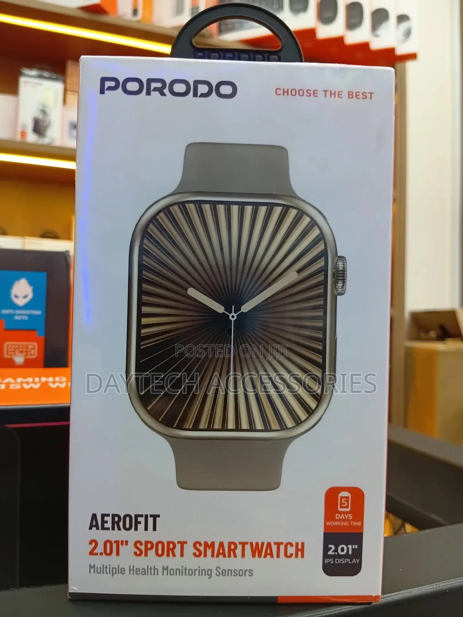 Porodo Aerofit 2.01 Sport Smart Watch Black PDSWXBK