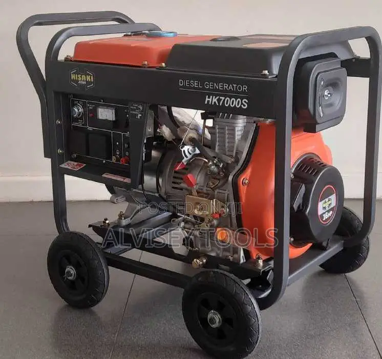 Hk7000s Hisaki Japan Diesel Generator Open Type Rated Output 9.3kva