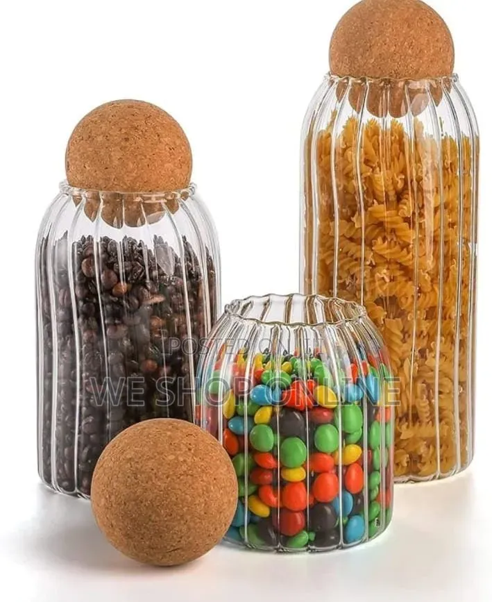 1ltr, 700ml and 350ml Glass Holder With Bamboo Lid