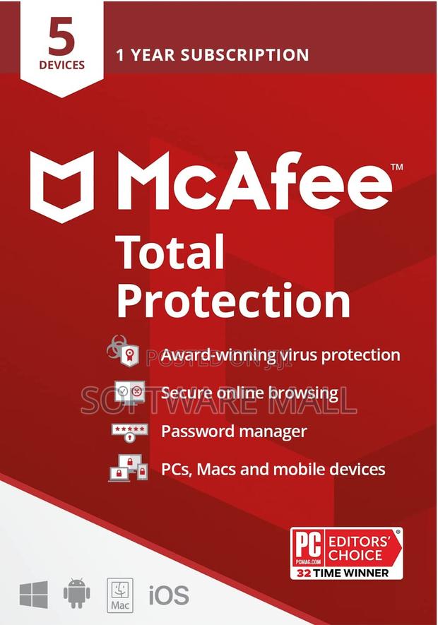 McAfee Total Protection 5 Devices 1 Year