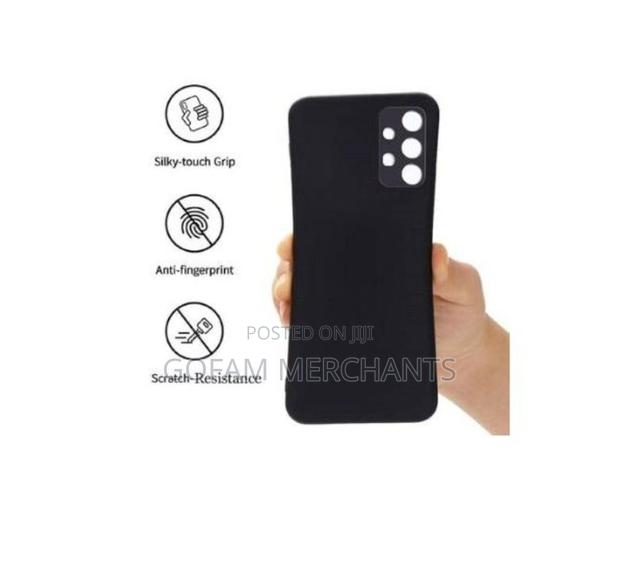 Soft Silicone Back Cover for Samsung Galaxy A32 - Black - thumbnail 2