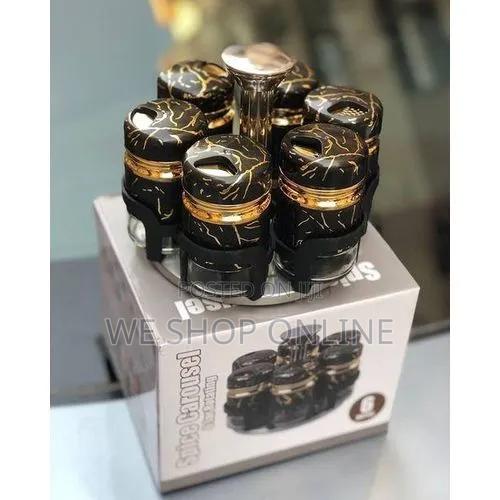 7pcs Marble Rotating Spice Jars - thumbnail 5