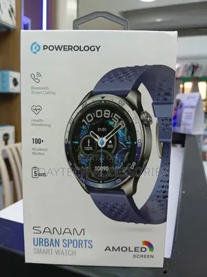 Powerology Sanam Urban Sports Smart Watch 1.43" Amoled Display - Blue