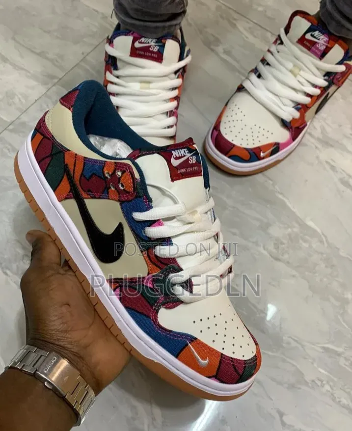 Nike Dunk Low Pro Sb X Parra Abstract Art Sneakers.