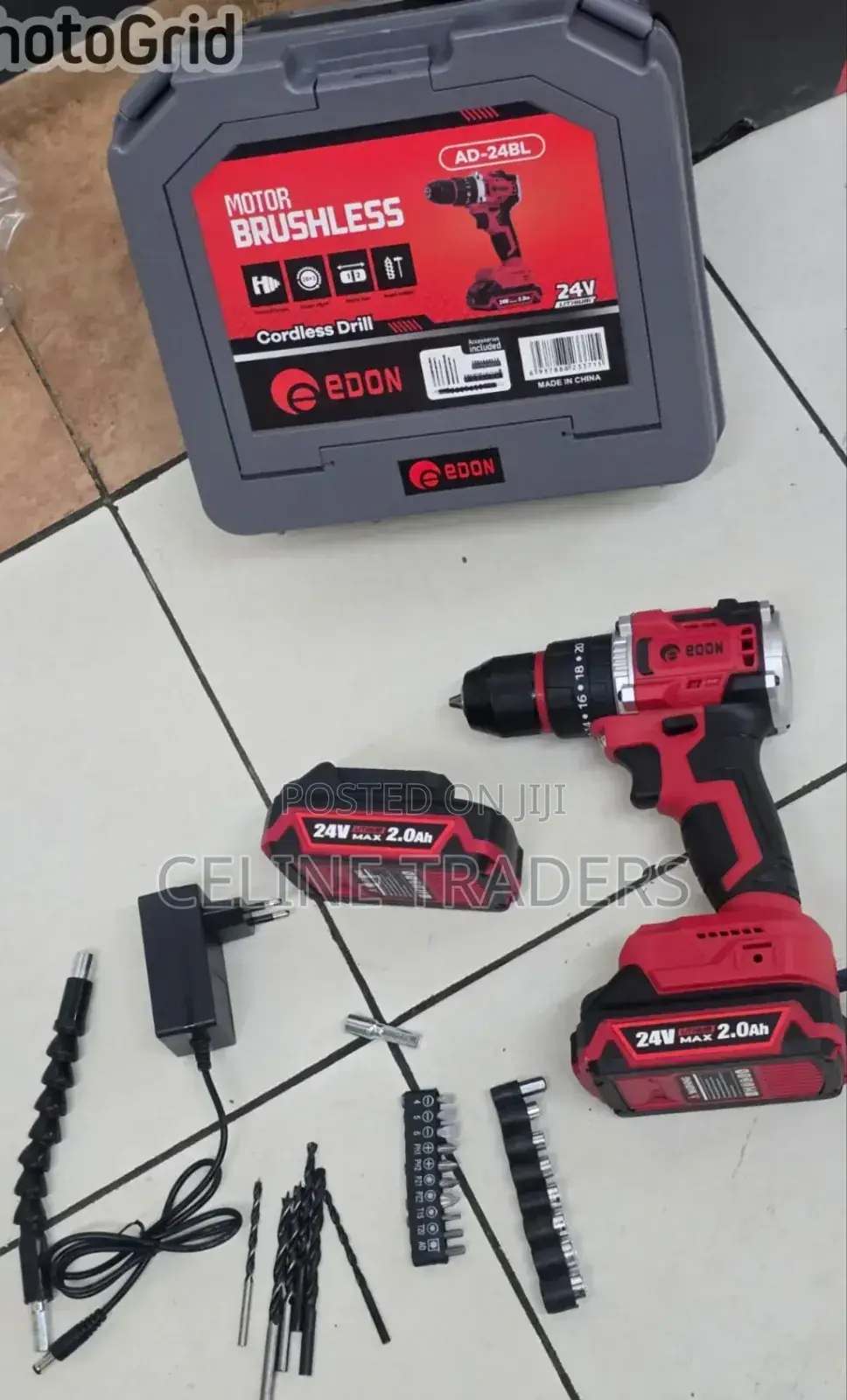 Edon 24v Cordless Brushless Drill