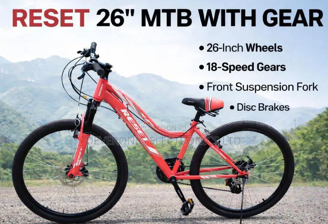 Rest MTB Bike Size 26 With Gear 18 Speed , Front Suspension Fork
