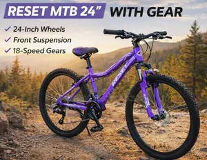 Rest MTB Bike Size 24 With Gear 18 Speed , Front Suspension Fork