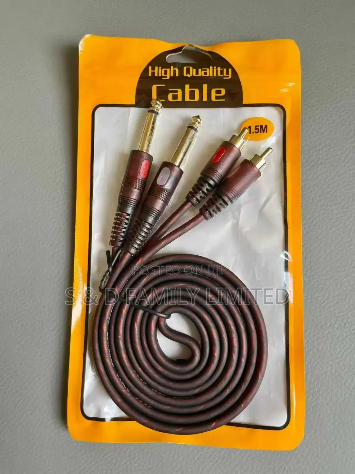 Oulestar Two 6.5mm Jack to Two Rca Jacks