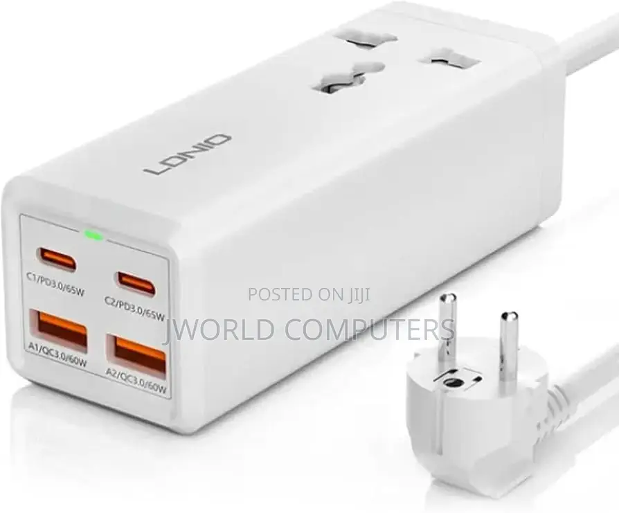Ldnio Sc3412 Power Strip With 3 Ways Power Socket, 4 Usb Port 38w,