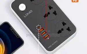 Ldnio Sc3412 Power Strip With 3 Ways Power Socket, 4 Usb Port 38w,