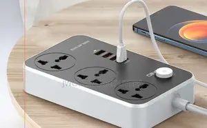 Ldnio Sc3412 Power Strip With 3 Ways Power Socket, 4 Usb Port 38w,