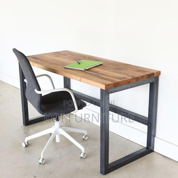Office Table; 1200mm Home Office Table With Metallic Basement