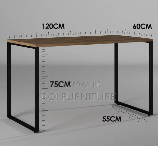 Office Table; 1200mm Home Office Table With Metallic Basement - thumbnail 2