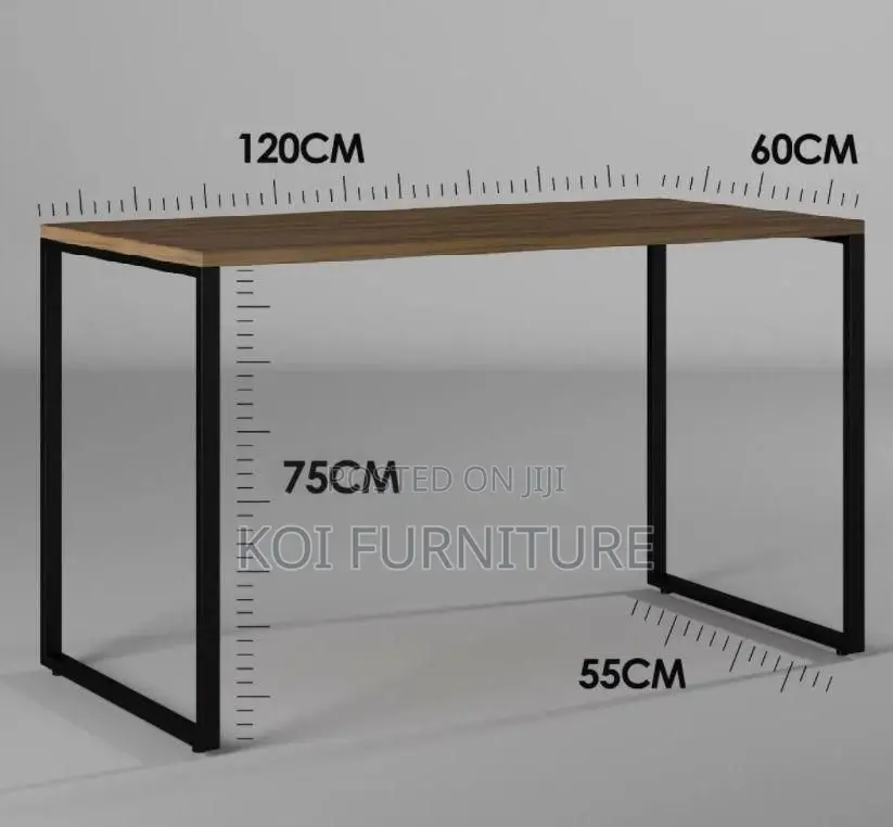 Office Table; 1200mm Home Office Table With Metallic Basement