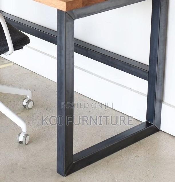 Office Table; 1200mm Home Office Table With Metallic Basement - thumbnail 3