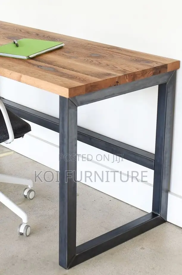 Office Table; 1200mm Home Office Table With Metallic Basement
