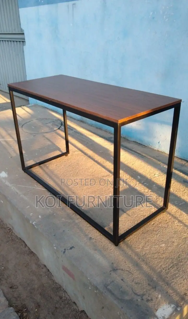 Office Table; 1200mm Home Office Table With Metallic Basement