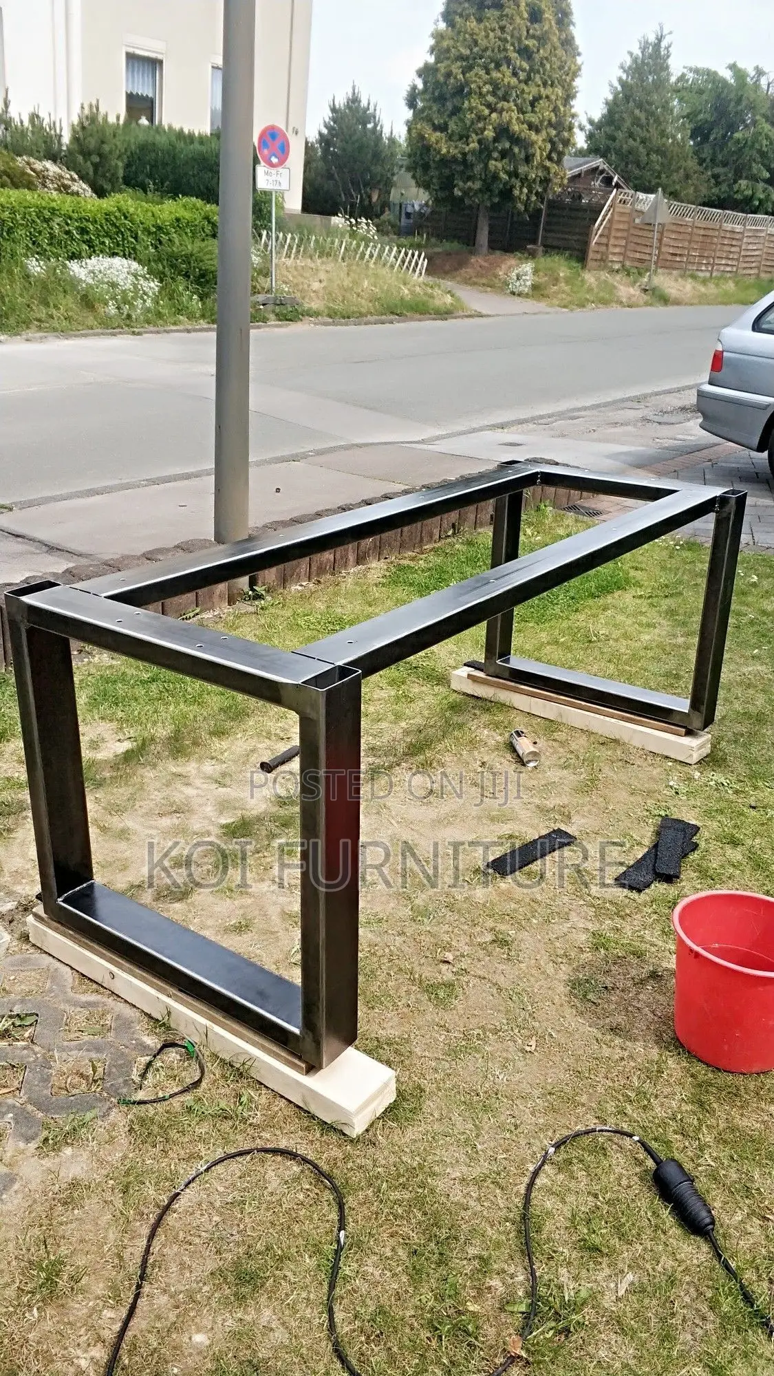 Office Table; 1200mm Home Office Table With Metallic Basement