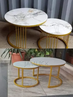 Luxury Pure Marble Top Nesting Coffee Tables - Cl