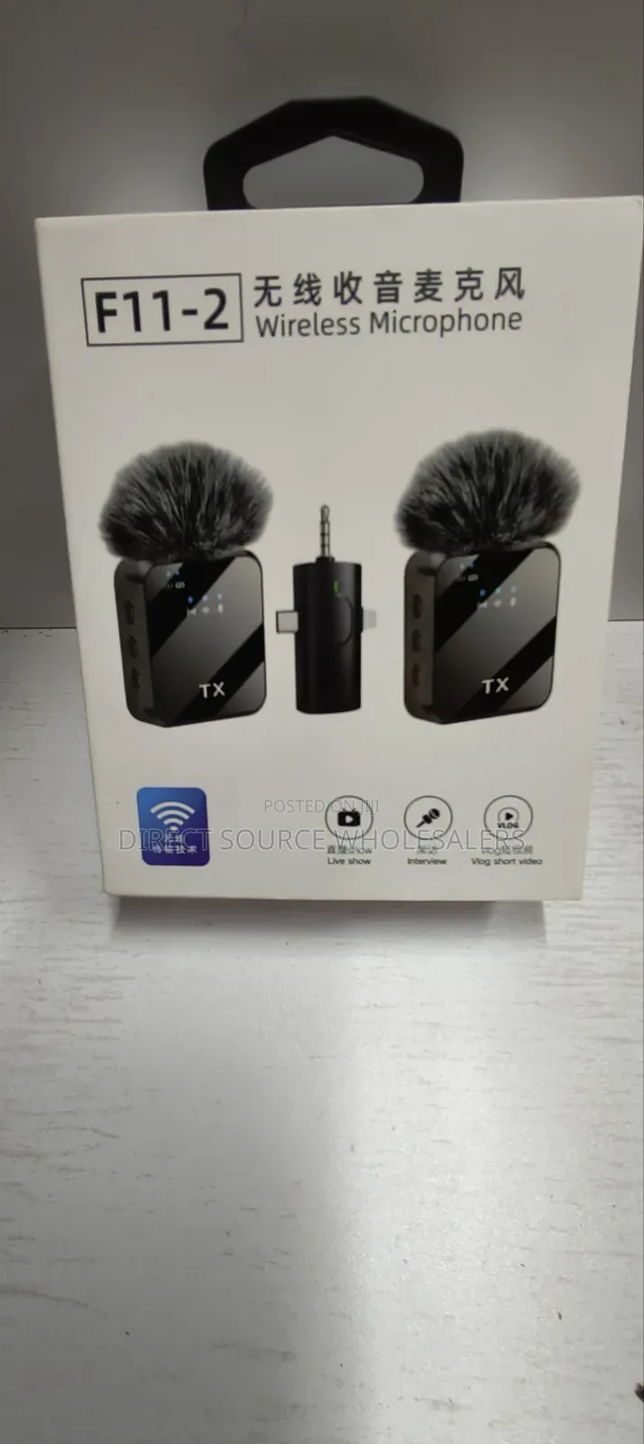F11 Wireless Lavalier Microphone (Dual Mic Clear Audio for Recording