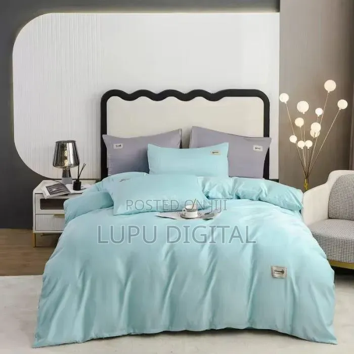 *Quality Plain Coloured, Double Sided Cotton Duvet Cover Set
