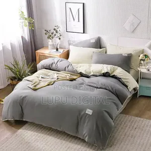 *Quality Plain Coloured, Double Sided Cotton Duvet Cover Set