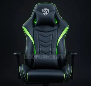 Office Chairs; Futuristic Black Battle-Ready Gaming Chair