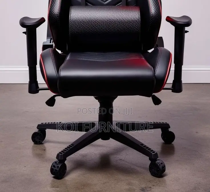 Office Chairs; Futuristic Black Battle-Ready Gaming Chair