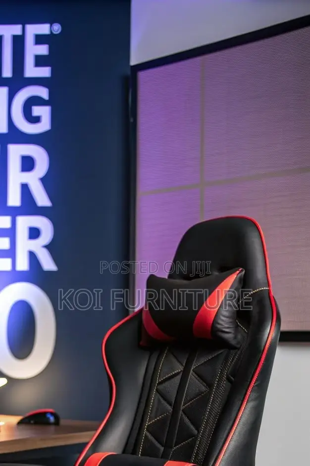 Office Chairs; Futuristic Black Battle-Ready Gaming Chair
