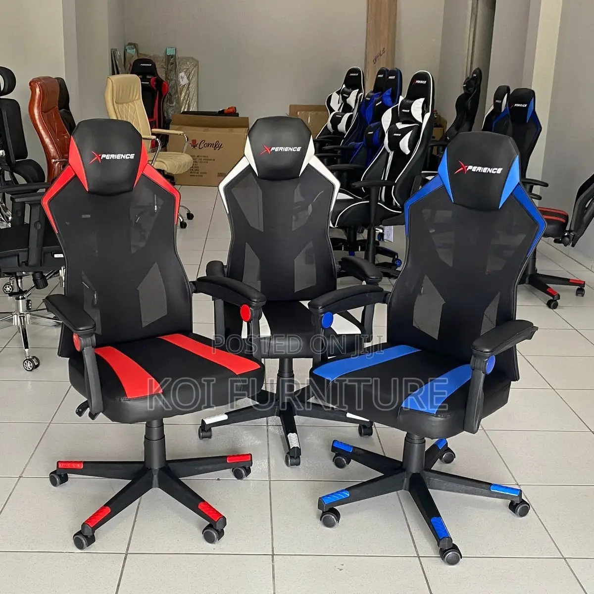 Office Chairs; Futuristic Black Battle-Ready Gaming Chair