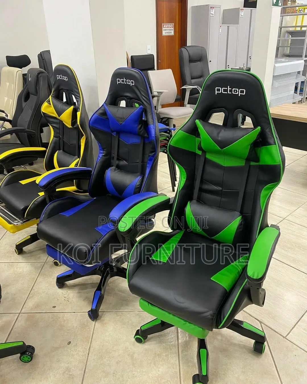 Office Chairs; Futuristic Black Battle-Ready Gaming Chair