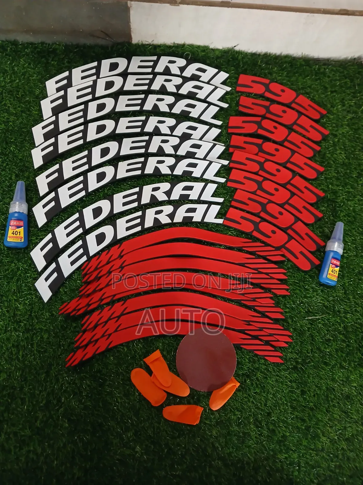 Federal Tyre Stickers Kit 595 Tire Lettering Red White Kenya