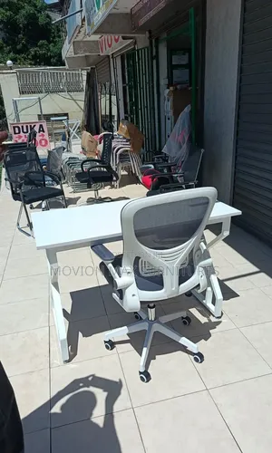 Office Chair With Metallic Office Table