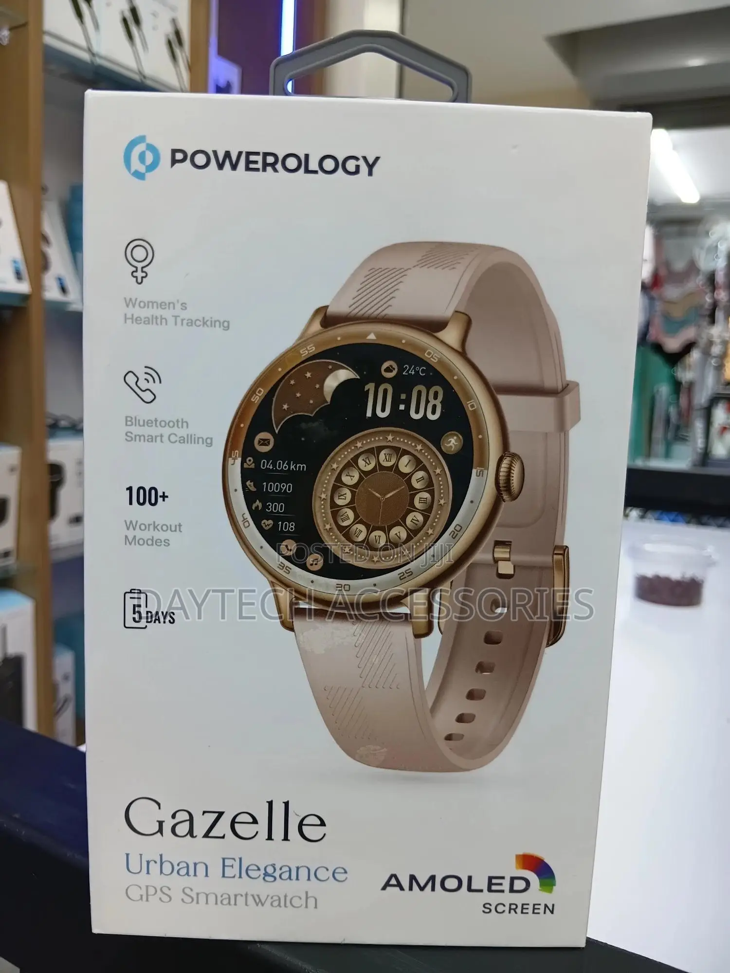 Powerology Gazelle Urban Elegance GPS Smartwatch Stylish Gold Finish.