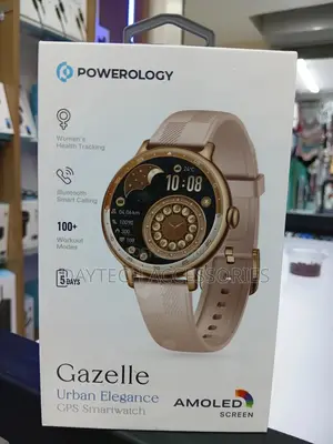 Powerology Gazelle Urban Elegance GPS Smartwatch Stylish Gold Finish.