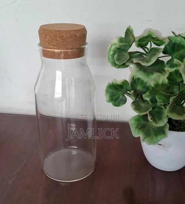 Airtight Glass Bottle With Spongy Bamboo Cork - Pm